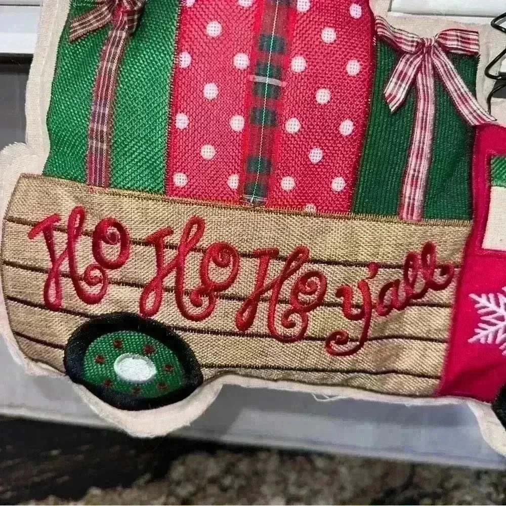 “Ho, Ho, Ho Y’all” Christmas Monogrammed Door Hanger